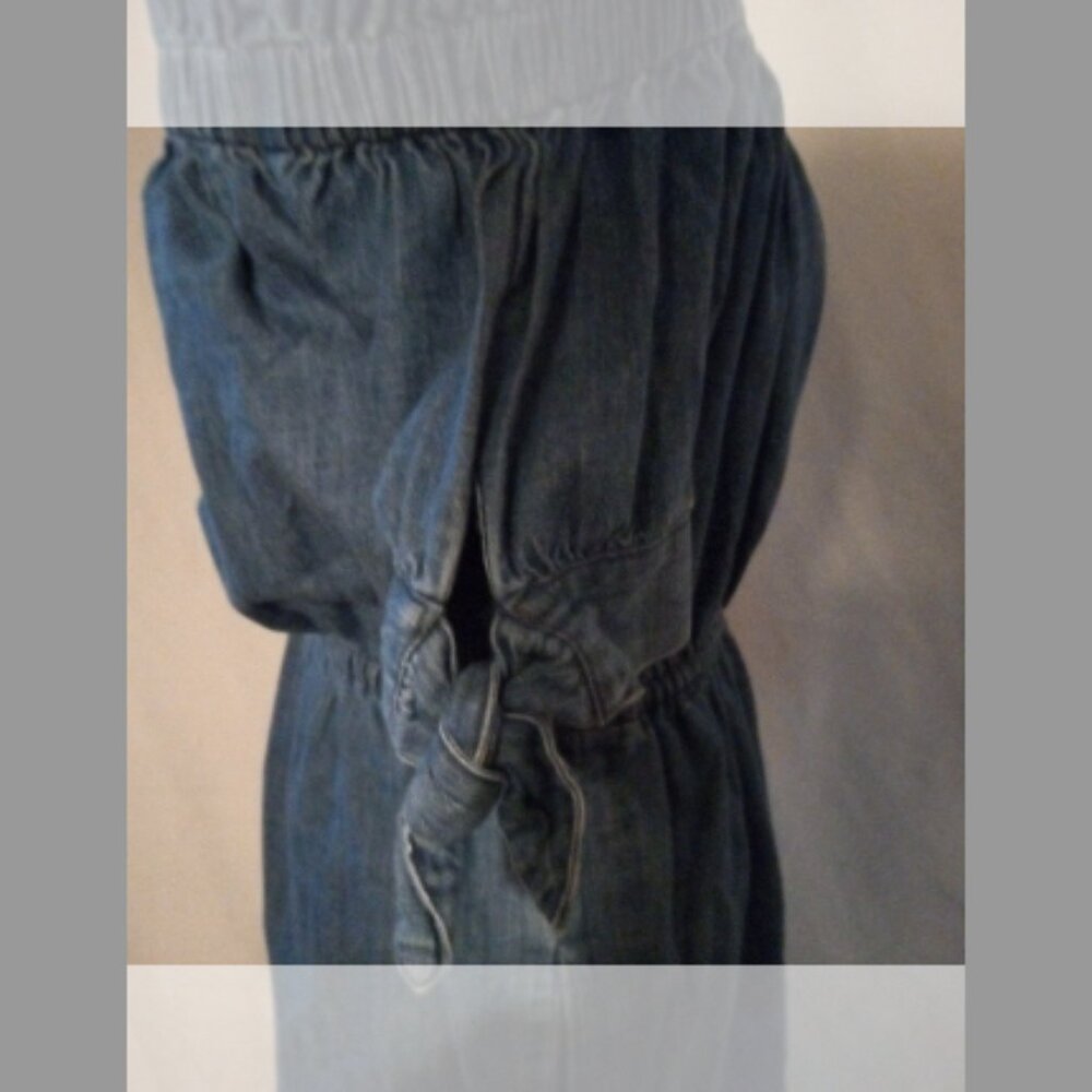 J. Crew Chambray Off the Shoulder Midi Dress Size 4 - Picture 6 of 9